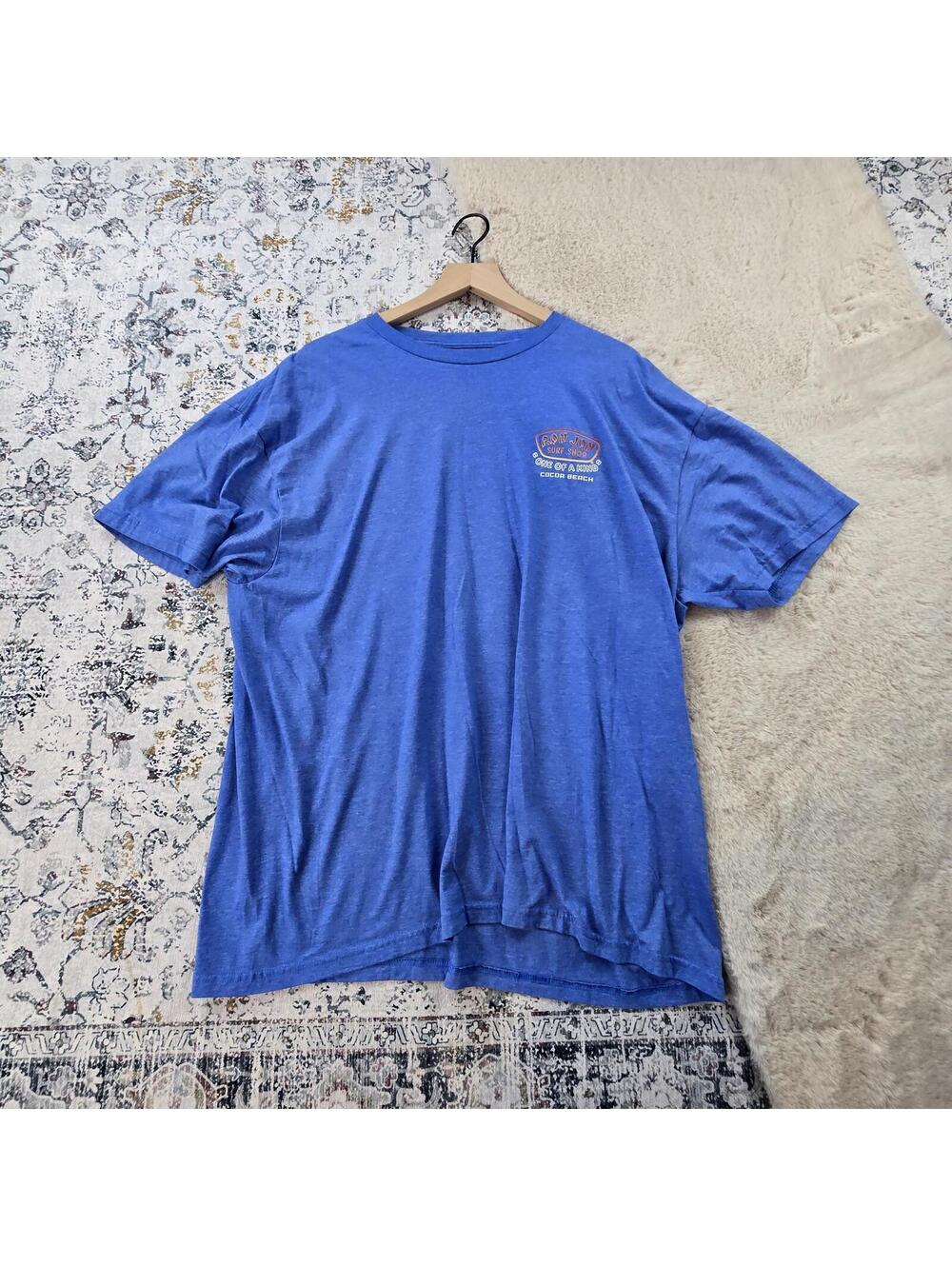 Ron Jon Surf Shop Blue Short Sleeve Tee Top Cocoa Beach Space Men XXL